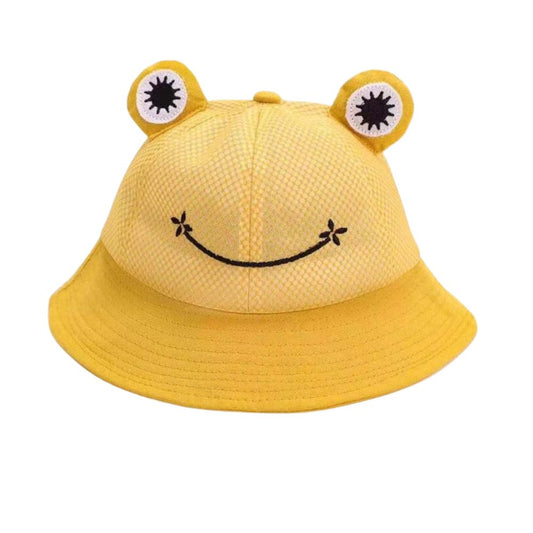 Bob grenouille qui sourit jaune (nid d'abeille)
